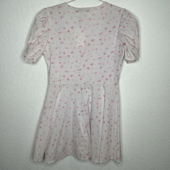 NWT LoveShackFancy Cora Mini Dress Pink Brimfield Floral Medium - Picture 7 of 16